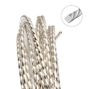 beadsmidth Tråd etc 1 m. forgyldt wire 1 mm med mønster