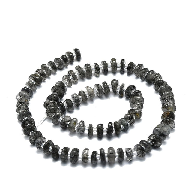 Black Kvarts Chips Perler, (7 - 10mm) - Uniq Perler - 111722