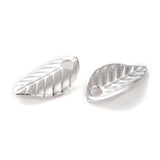 Blad Vedhæng, Forsølvet, 7x4mm, (10 Stk) - Uniq Perler - 0000005238