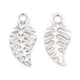 Blad Vedhæng, Sterling Sølv Belagt, 10 Stk - Uniq Perler - 8388383