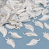 Blad Vedhæng, Sterling Sølv Belagt, 10 Stk - Uniq Perler - 8388383