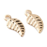 Blade i Messing – 18K Forgyldt (9x4mm, 10 stk) - Uniq Perler - 131345