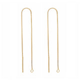 Box Ørekæde – Forgyldt 925 Sterling Sølv (100mm) - Uniq Perler - 3584833