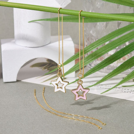 Box Ørekæde – Forgyldt 925 Sterling Sølv (100mm) - Uniq Perler - 3584833