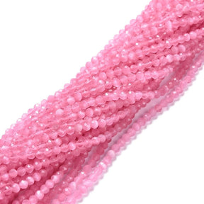 Cat Eye – Rosa, facettiert (3mm) - Uniq Perler - 624920152