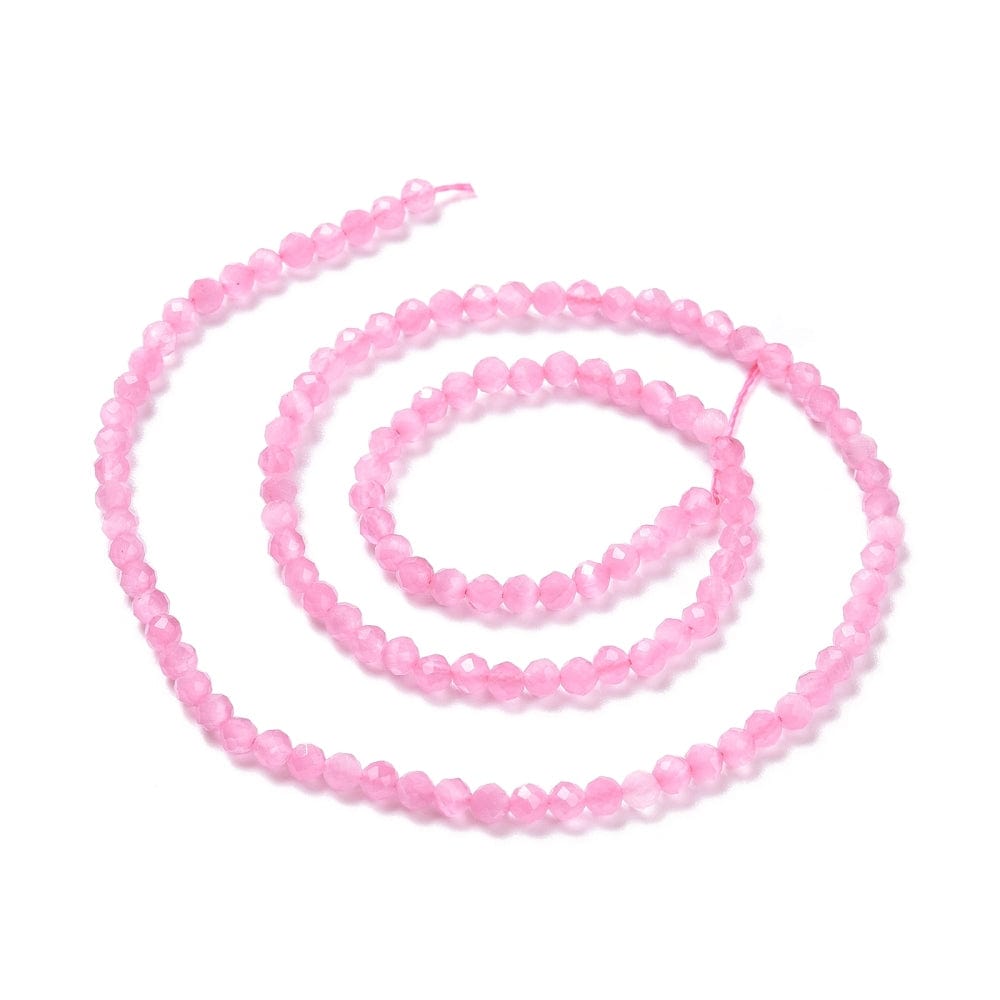 Cat Eye – Rosa, Facetteret (3mm) - Uniq Perler - 624920152