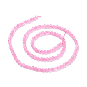 Cat Eye – Pink, Faceted (3mm) - Uniq Perler - 624920152