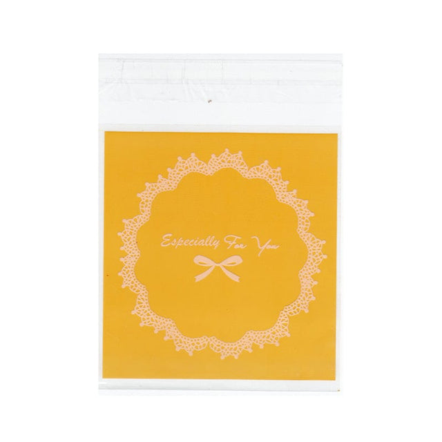 Cellofanposer, Gul, 13x10cm, (100 Stk) - Uniq Perler - 9384472728