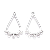 Chandelier Mellemled, Forsølvet, (37x24mm) - Uniq Perler - 0000013740