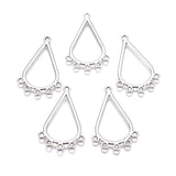 Chandelier Mellemled, Forsølvet, (37x24mm) - Uniq Perler - 0000013740