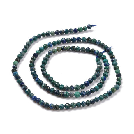 Chrysocolla Og Lapis Lazuli, 3x3,5mm - Uniq Perler - 0000011331