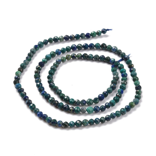 Chrysocolla Og Lapis Lazuli, 3x3,5mm - Uniq Perler - 0000011331
