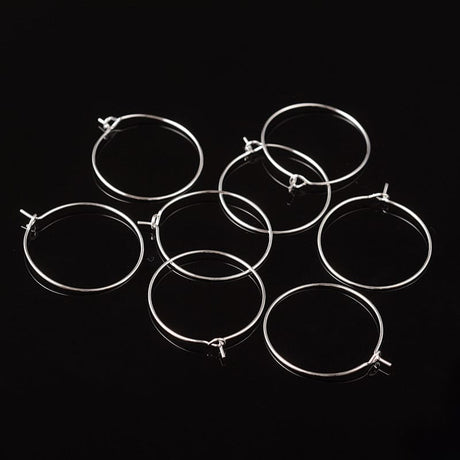 Creoler - Forsølvet (25mm) - Uniq Perler - 0000001714