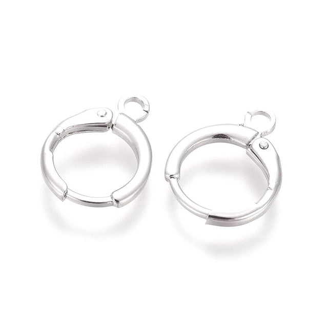 Creoler - Langtidsholdbar Platin Belagt (14mm) - Uniq Perler - 0000001838