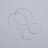 Creoler Med Mønster – Sterling Sølv 925 (20mm) - Uniq Perler - 0000007161