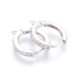 Creoler Med Zirkonia Sten - Platinium (16x14mm) - Uniq Perler - 0000000232