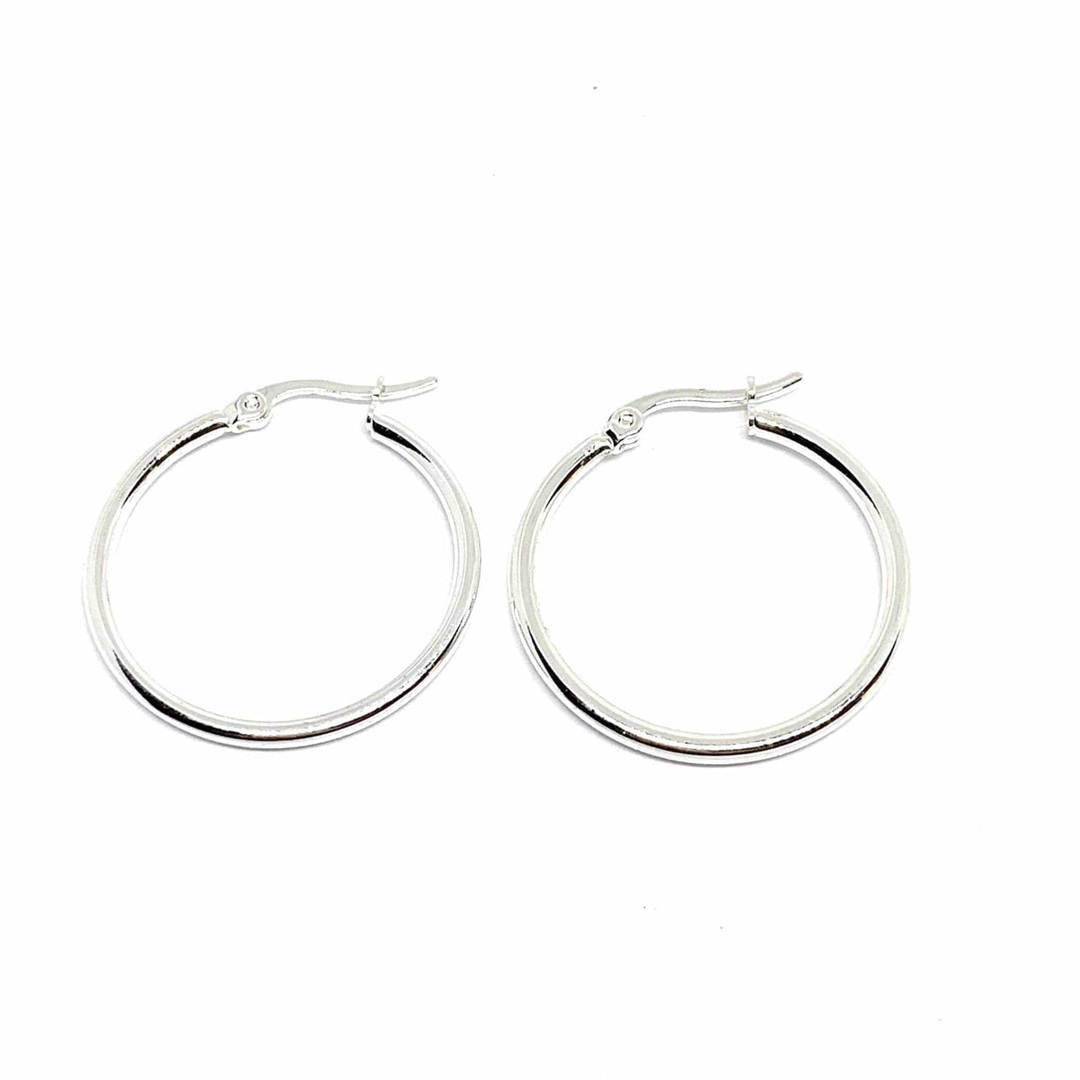 Creoler/Hoops – Forsølvet Stål (25mm) - Uniq Perler - 753840