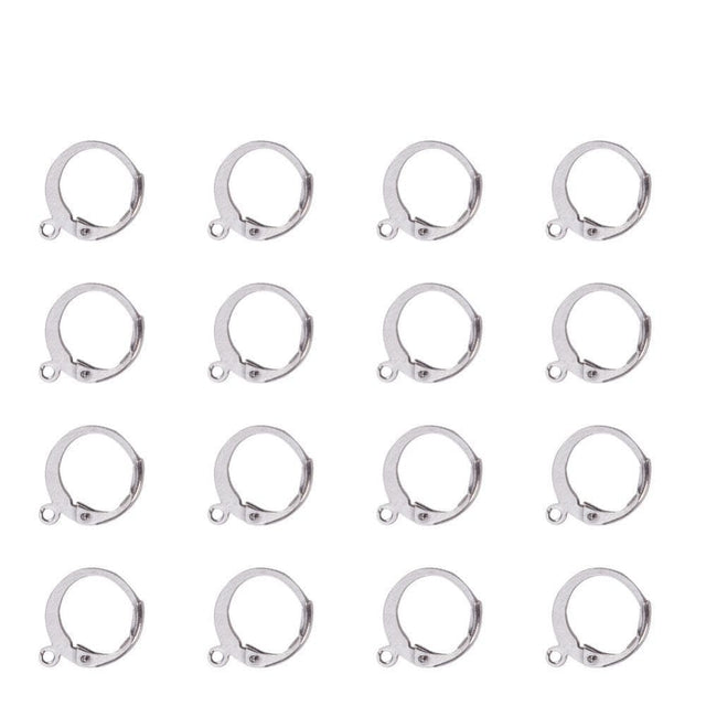 Creoler/Leverback - Stål (14,5x12mm) 20 par - Uniq Perler - 153961745767616108127849