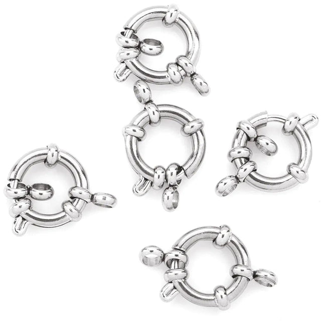 Dekorativ Springlås – Stål (10mm) - Uniq Perler - 75446788