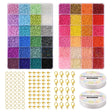 DIY Kasse Med Seed Beads, Bogstaver, Vedhæng M.M. - Uniq Perler - 38694