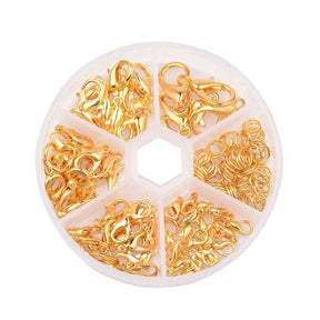 DIY-Set mit Ösen und Karabinerhaken, Vergoldet - Uniq Perler - 274742