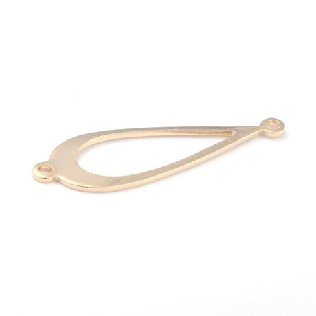 Dråbeformet Mellemled, 24K Langtidsholdbar Forgyldning, (30x10mm) - Uniq Perler - 0000006895