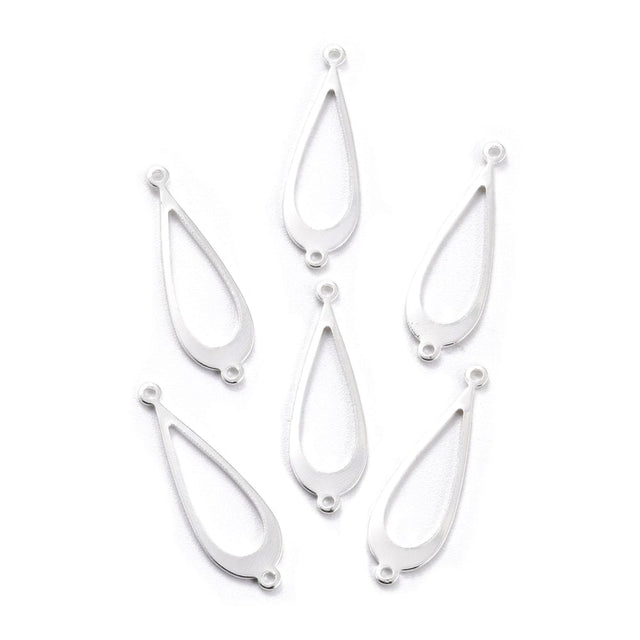 Dråbeformet Mellemled, Langtidsholdbar Belægning, 30x10mm - Uniq Perler - 0000013494, 170453845673918656546849