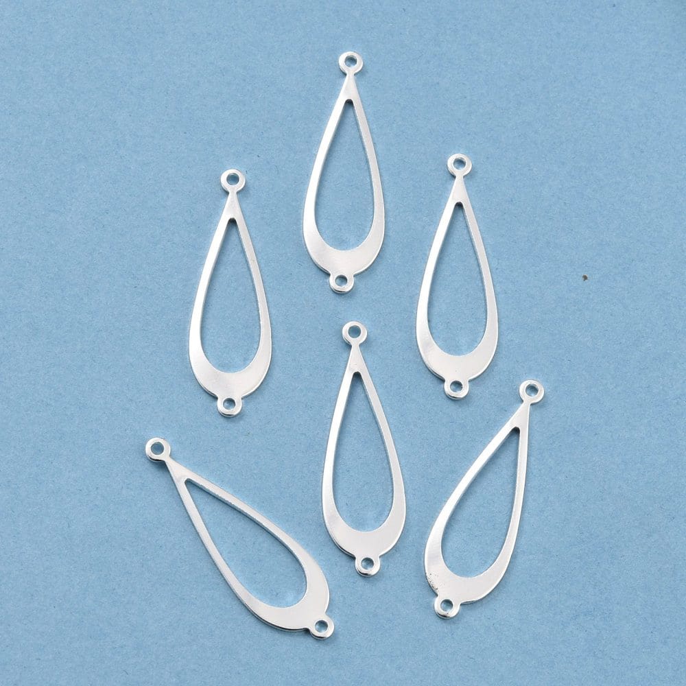 Dråbeformet Mellemled, Langtidsholdbar Belægning, 30x10mm - Uniq Perler - 0000013494, 170453845673918656546849