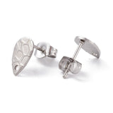 Dråbeformet Stål Ørestikkere, (10x5mm) - Uniq Perler - 0000008795