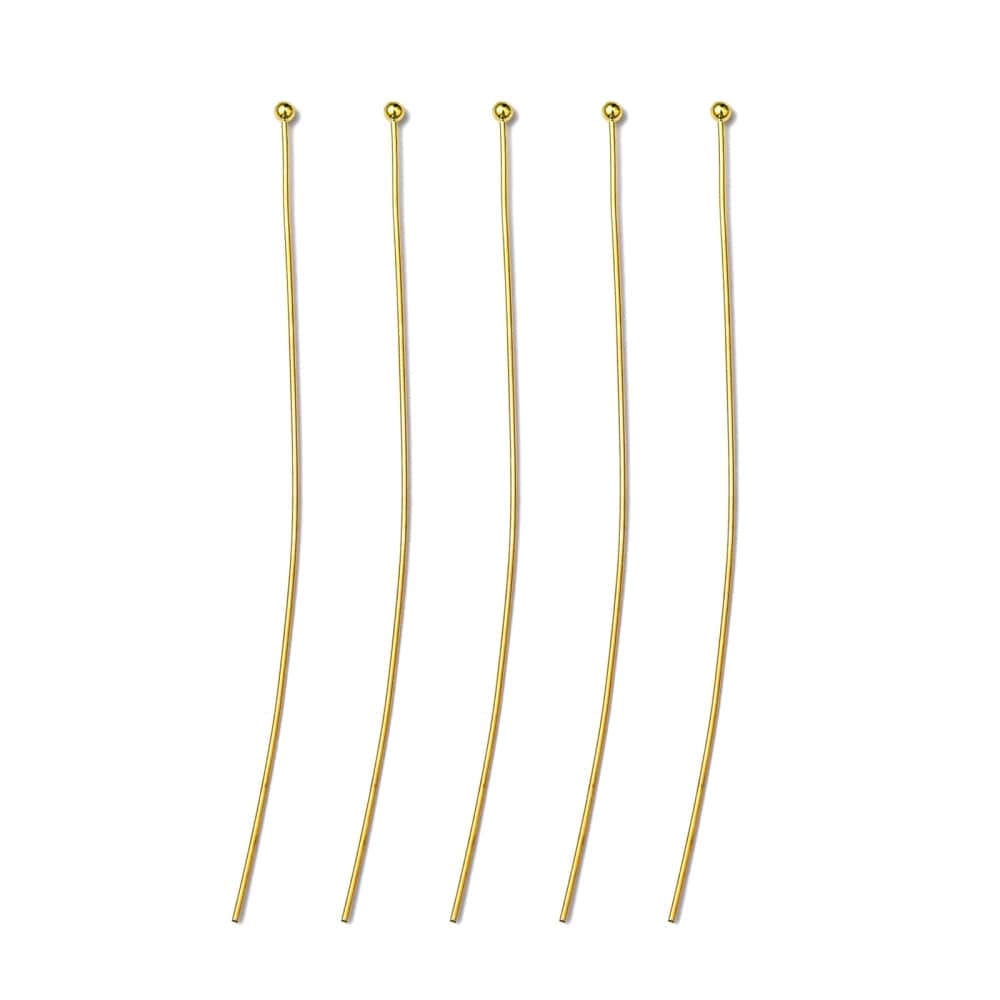 Ekstra Lange Perlestave Med Rundt Hoved (0,6x70mm), 25/100 Stk - Uniq Perler - 0000000359