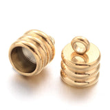 Endestykker, Forgyldt Stål, 9x5mm, 10 Stk. - Uniq Perler - 000005106