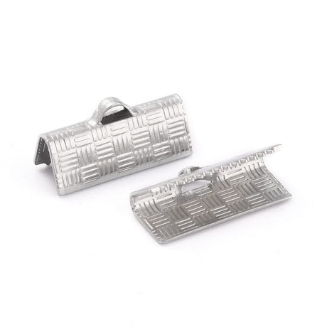 Endestykker i Stålfarvet Stål – Til Smykker (7x15x5,5mm, 10 stk) - Uniq Perler - 0000009017