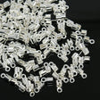 Endestykker/Crimp Ends, Forsølvet, 10x5x3mm, 10 Stk - Uniq Perler - 085850