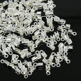 Endestykker/Crimp Ends, Forsølvet, 10x5x3mm, 10 Stk - Uniq Perler - 085850