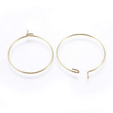 Enkle Creoler - Forgyldt Stål (25mm) 10 Par - Uniq Perler - 0000004246