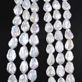Ferskvandsperler – Hvid, Barok Let Dråbeformet, Grade AA (17 - 18mm) - Uniq Perler - 0000013591