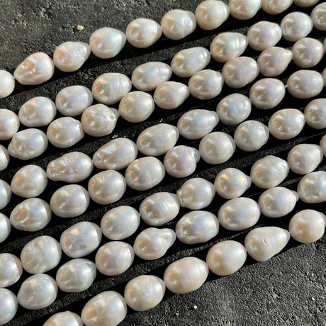 Ferskvandsperler - Let Dråbeformet, Grade AA (11 - 12mm), 1 Stk - Uniq Perler - 456789