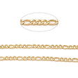 Figaro Kæde, Langtidsholdbar Forgyldt Stål, (4x3mm) - Uniq Perler - 738294
