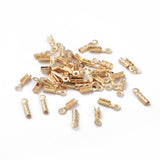 Fold Over Endestykker – 18K Forgyldt (7,5x2x1,5mm), 10 Stk - Uniq Perler - 0000010762