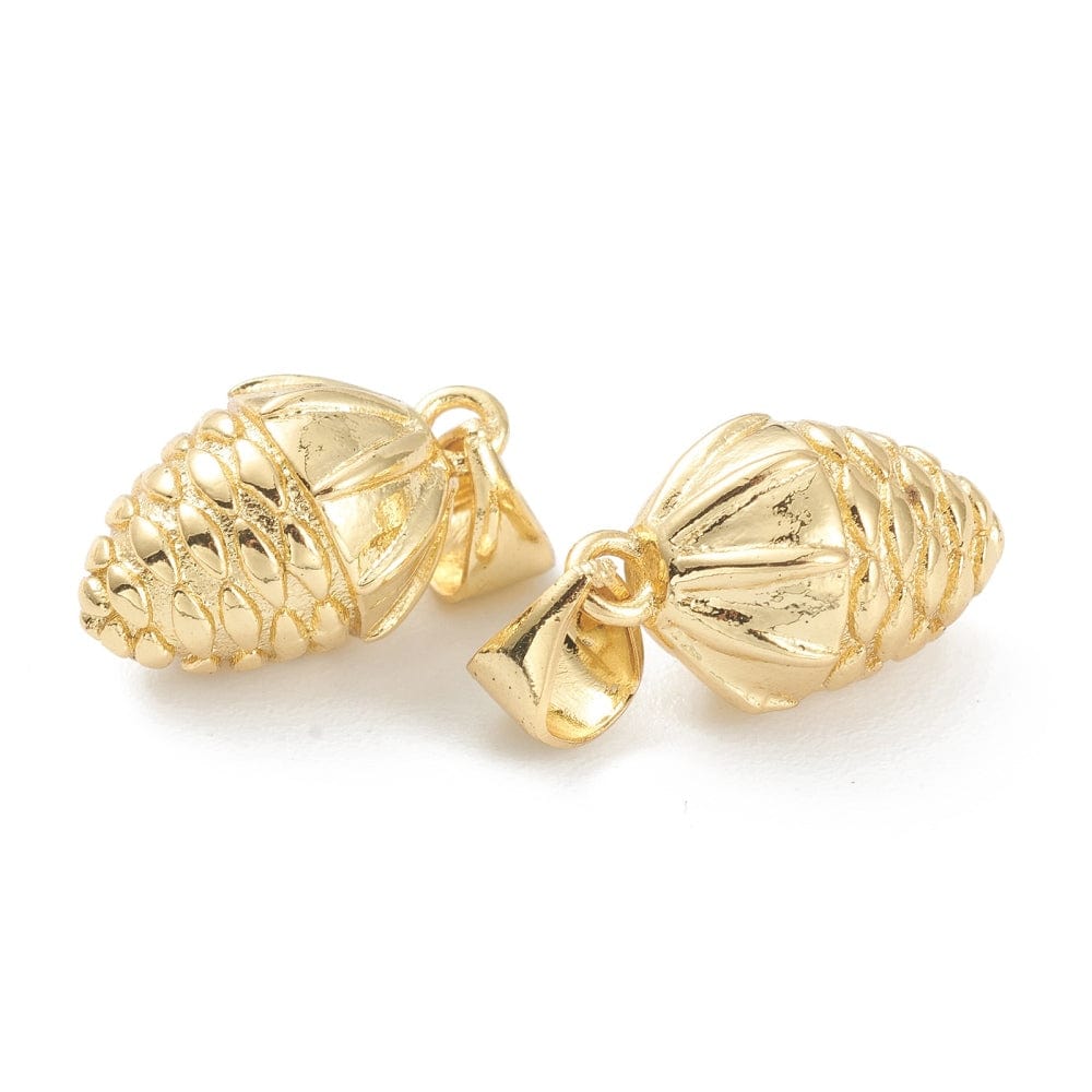 Forgyldt Kogle Vedhæng, 14,5x8,4mm - Uniq Perler - 957845