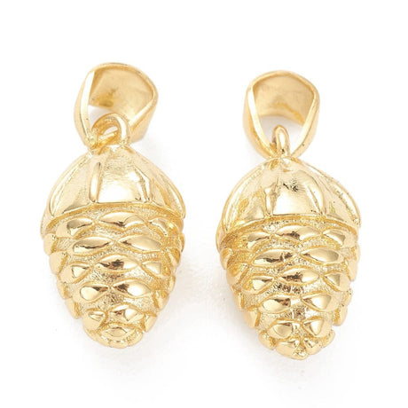 Forgyldt Kogle Vedhæng, 14,5x8,4mm - Uniq Perler - 957845