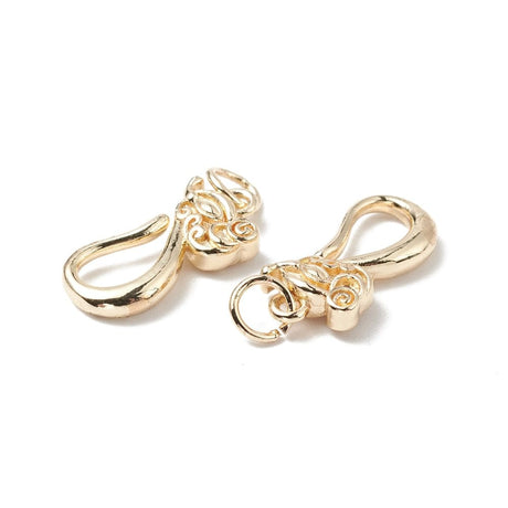 Forgyldt Lås, 16x5mm, (1 Sæt) - Uniq Perler - 0000013531