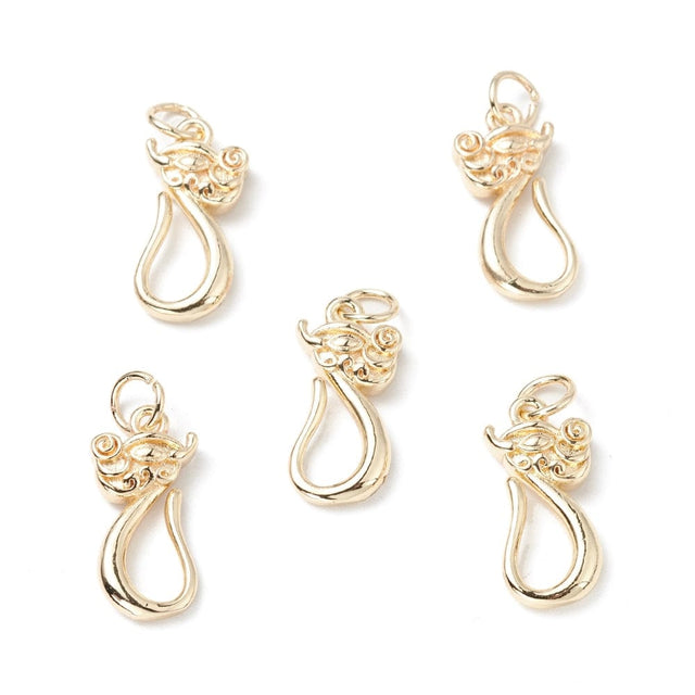 Forgyldt Lås, 16x5mm, (1 Sæt) - Uniq Perler - 0000013531