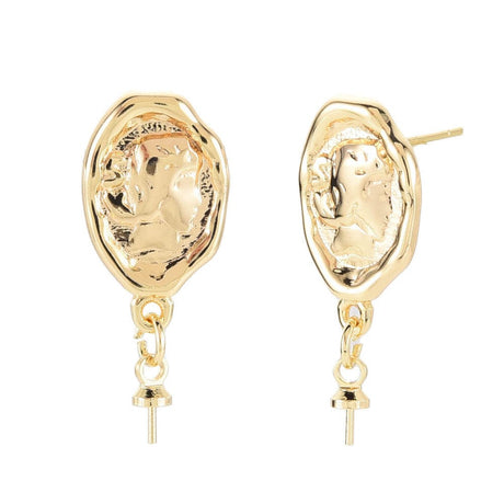 Forgyldt Ørestikkere Til Top/Anboret Perle - Uniq Perler - 6488392843