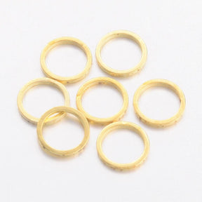 Gold-plated Ring Links, 8x0.7mm, 10 pcs - Uniq Perler - 19394483