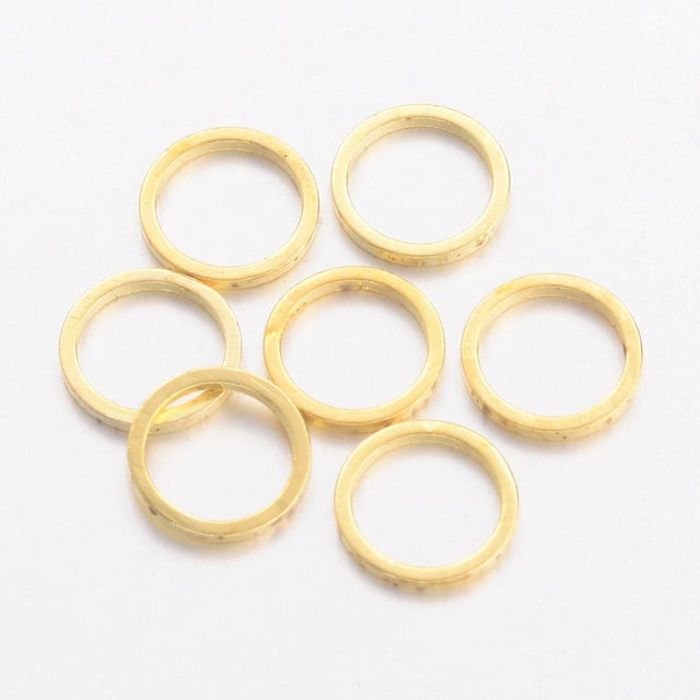 Forgyldt Ring Links, 8x0,7mm, 10 Stk - Uniq Perler - 19394483