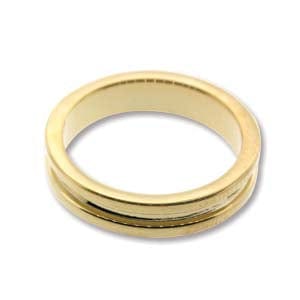 Forgyldt Ring – Til Påsyning af Miyuki Perler (17 eller 18mm, 24K) - Uniq Perler - 0000009738