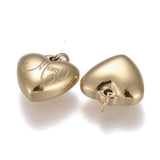 Forgyldt Stål Hjerte Med Ingravering: MOM - Uniq Perler - 0000009301