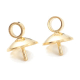 Forgyldt Stiftøsken – (7x6mm, 10 Stk) - Uniq Perler - 161142545688923655551848