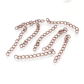 Forlengelseskjede, Kobber, 50x3,5mm, 5 stk - Uniq Perler - 035757845688915775959849